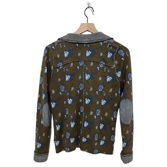 Anthropologie WHR Floral Design Boho Blazer Elbow Patches Hippie Jacket Size S - Picture 5 of 12